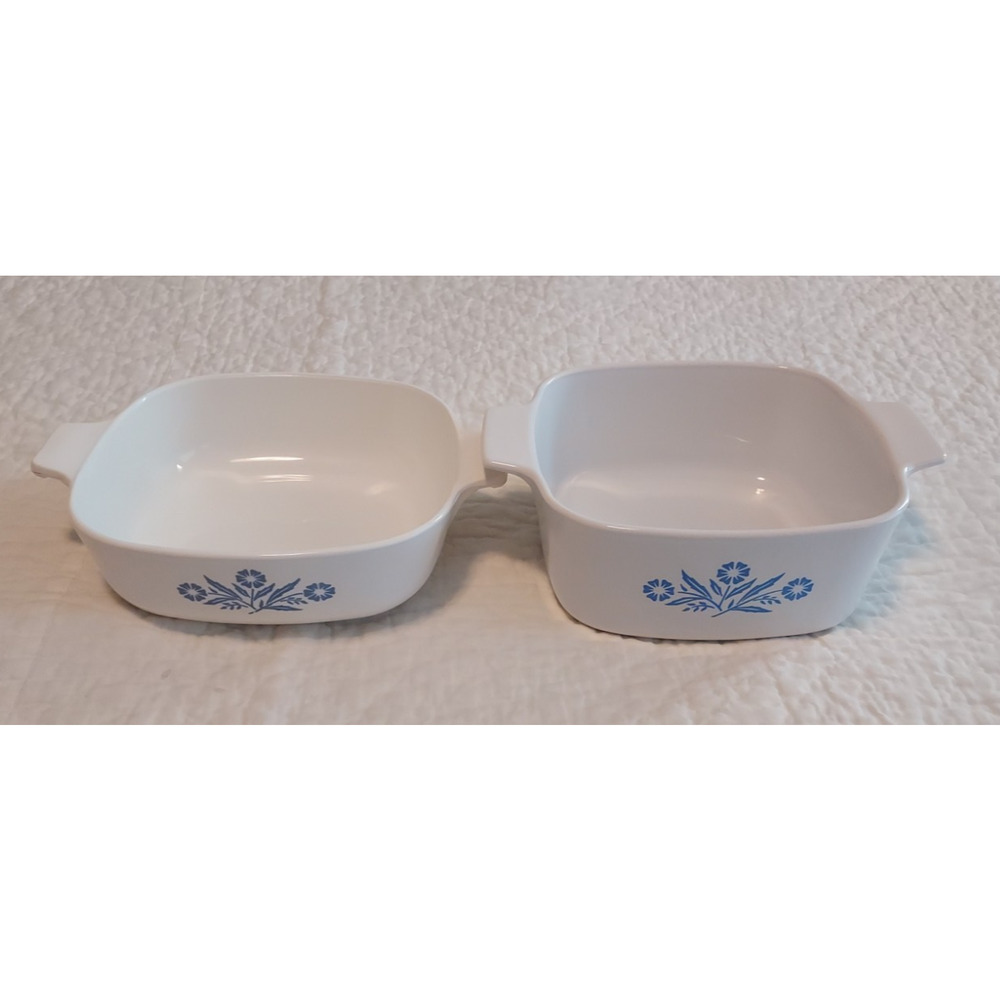 Lot of 2 Corning ware Cornflower ONE Vintage + other NEW 1 quart and 1.5 quart